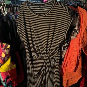 George Black and Gray Striped Dress